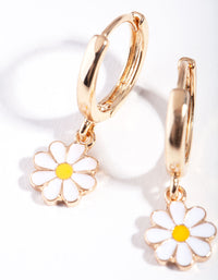Złote kolczyki Daisy Huggie - link has visual effect only