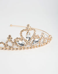 Dziecięca złota opaska tiara z diamentami - link has visual effect only