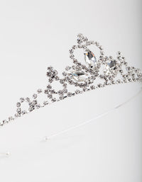Kids Silver Diamante Tiara Headband - link has visual effect only
