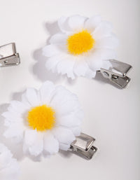 Zestaw 4 klipsów dla dzieci Silver Daisy - link has visual effect only