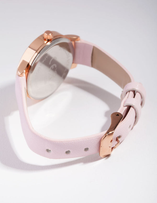 Kids Rose Gold Classic Floral Watch