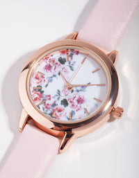 Kids Rose Gold Classic Floral Watch - link has visual effect only