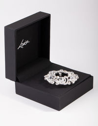 Srebrna broszka z cyrkoniami Regal Circle - link has visual effect only