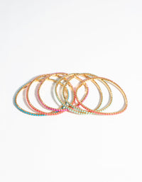 Bransoletka dziecięca Matte Fine Cupchain Stretch 6 sztuk - link has visual effect only