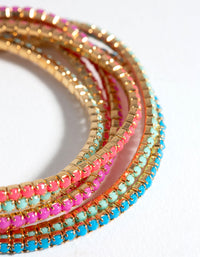 Bransoletka dziecięca Matte Fine Cupchain Stretch 6 sztuk - link has visual effect only