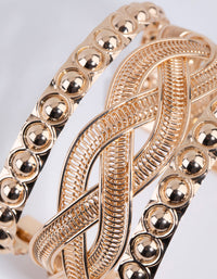 Gold Zip Twist Cuff Bracelet - link has visual effect only
