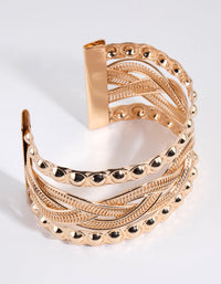 Gold Zip Twist Cuff Bracelet - link has visual effect only