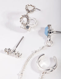 Zestaw kolczyków Huggie and Chain Stack Pack - link has visual effect only