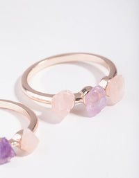 Rosegouden Multi Stone 2-stapelpakket - link has visual effect only