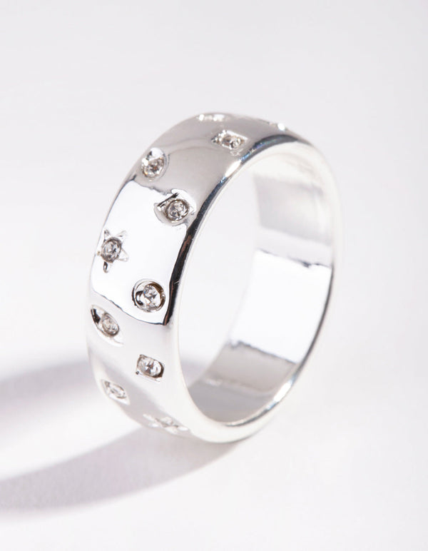 Srebrny pierścień Celestial Band
