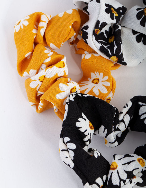 Gumka do włosów z materiału Mini Daisy w zestawie 3 sztuk