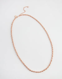 Rose Gold Thick Rope Chain Necklace - link has visual effect only