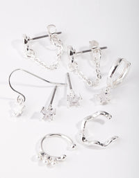 Kolczyki Silver Star Drop Stack Pack - link has visual effect only