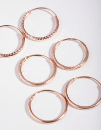 Sterling zilveren oorbellen met medium structuur, 3-pack - link has visual effect only
