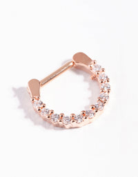 Surgical Steel Cubic Zirconia Septum Clicker - link has visual effect only