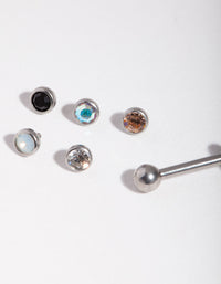 Rodowane diamenty 3 mm, zestaw 6 płaskich nakładek - link has visual effect only