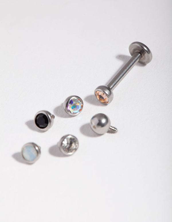 Rodowane diamenty 3 mm, zestaw 6 płaskich nakładek