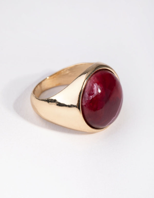 Gold Boho Stone Ring