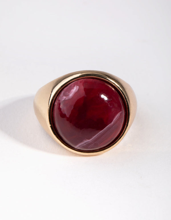 Gold Boho Stone Ring
