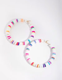 Kolczyki-koła z koralików świątecznych - link has visual effect only