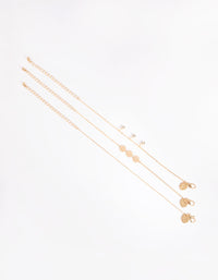 Gold Dainty Dangle 3-Pack Bracelets - link has visual effect only