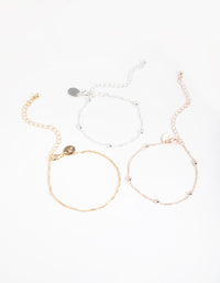 Mixed Metals Mixed 3-Pack Bracelets - link has visual effect only