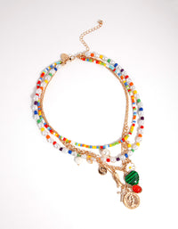 90s Rainbow Layered Necklace - link has visual effect only