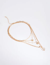 Gold Joyful Pendant 5-Row Necklace - link has visual effect only