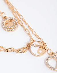 Gold Joyful Pendant 5-Row Necklace - link has visual effect only