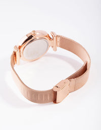 Rose Gold Diamante Scatter Mesh Watch - link has visual effect only