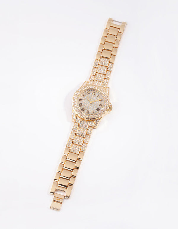 Złoty zegarek Mega Bling Link