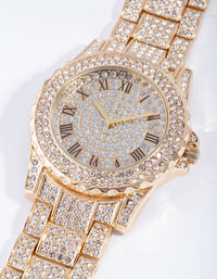 Złoty zegarek Mega Bling Link - link has visual effect only