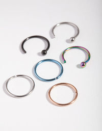 Open Ball 6-Pack Nose Ring - link has visual effect only