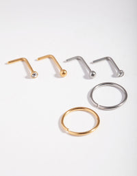 5mm Simple 6-Pack Nose Studs - link has visual effect only