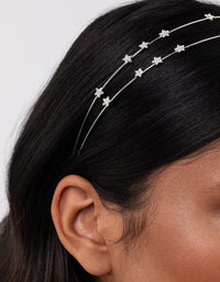 Silver Double Star Headband - link has visual effect only