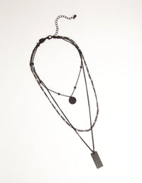 Gold Shape 3-Layer Choker Necklace - link has visual effect only