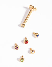Gold Classic Gem 6-Pack Flat Back - link has visual effect only