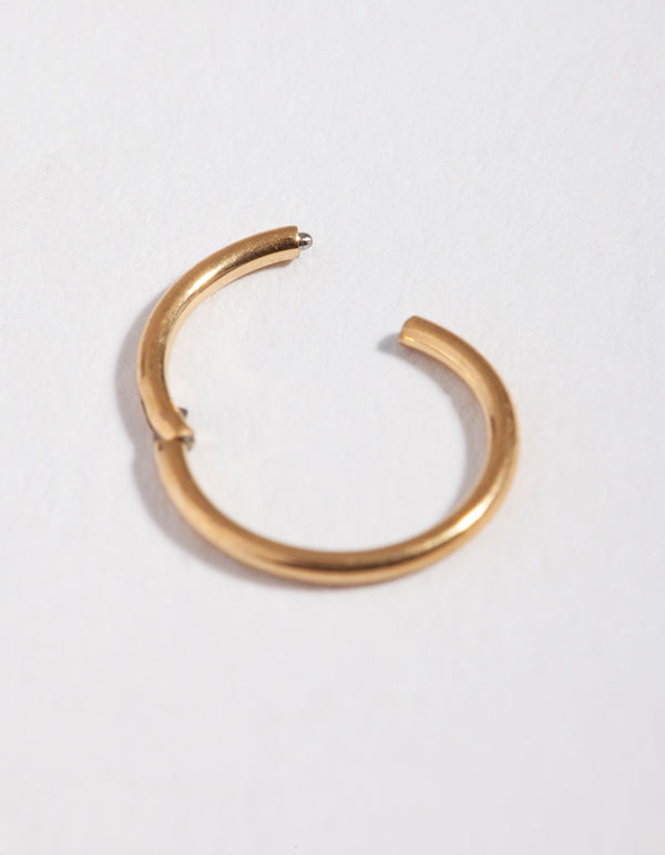 Gold Titanium Fine Clicker Ring