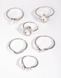 Ring Pack Diamante Stack 3-Pack Rings - link has visual effect only