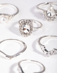 Ring Pack Diamante Stack 3-Pack Rings - link has visual effect only