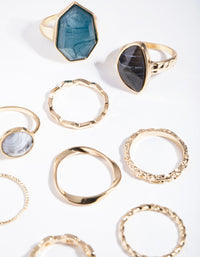 Gold Organic Station 8-Pack Rings - link has visual effect only