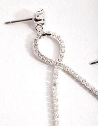 Silver Cubic Zirconia Figure 8 Drop Earrings - link has visual effect only