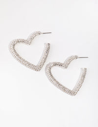 Kolczyki koła Pave Heart - link has visual effect only