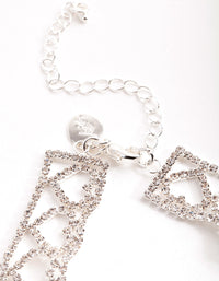 Silver Heart Pattern Choker Necklace - link has visual effect only
