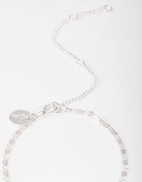 Silver Horseshoe Hamsa Bracelet and Anklet 4-Pack - link has visual effect only