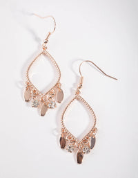 Rose Gold Mini Texture Drop Earrings - link has visual effect only