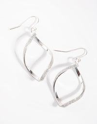 Silver Open Swirl Drop Earrings - link has visual effect only