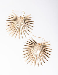 Gold Sunburst Drop Earrings - link has visual effect only
