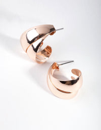 Rose Gold Double Bubble Hoop Earrings - link has visual effect only