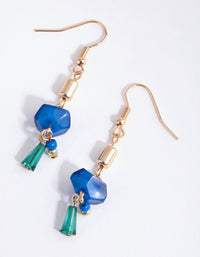 Blue Bead Drop Earrings - link has visual effect only